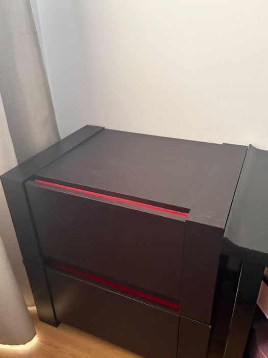 Mobília de quarto preta completa