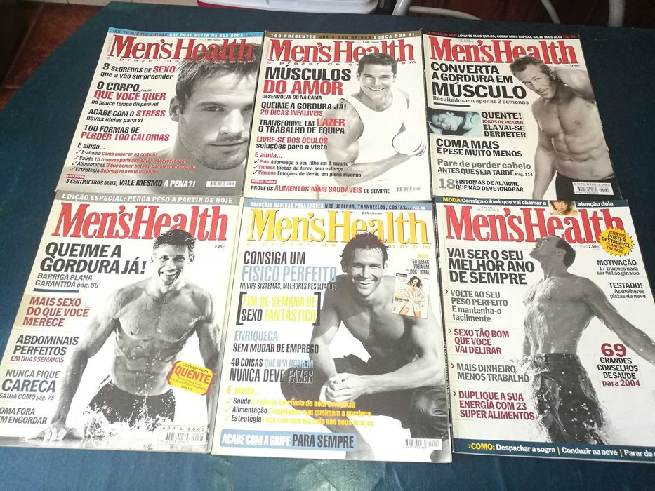 Revistas Mens Health- Edições PT (nº12,25,34,8,31,9) EDIÇÃO PORTUGUESA