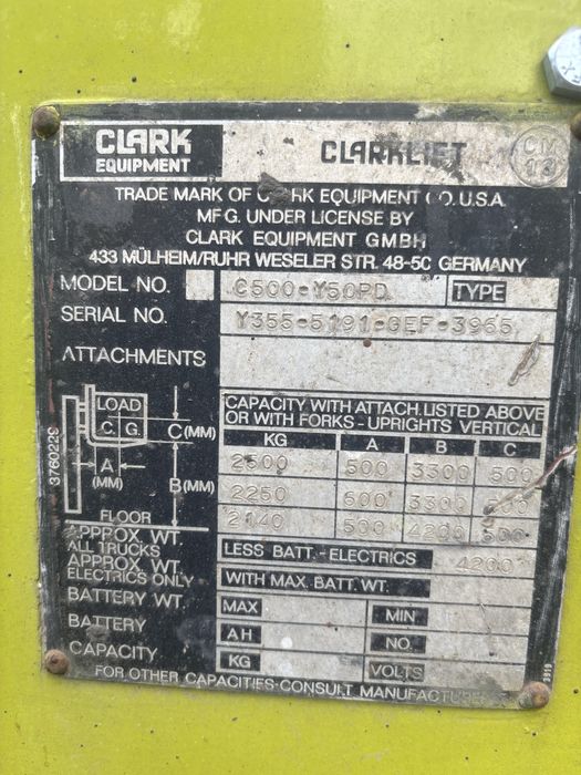 Wózek widłowy Clark