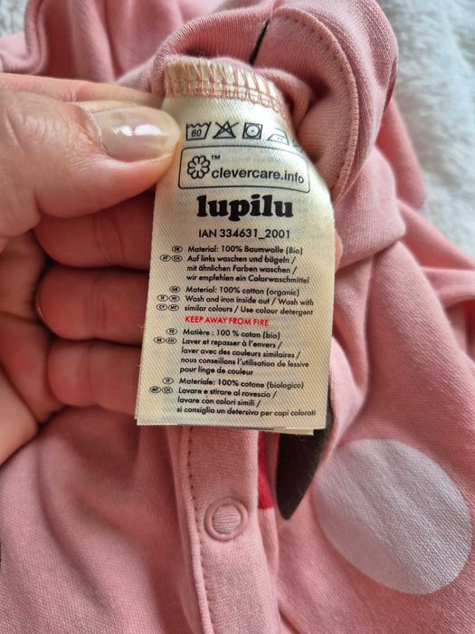 NOWA piżamka pajacyk Lupilu 68 bawełna