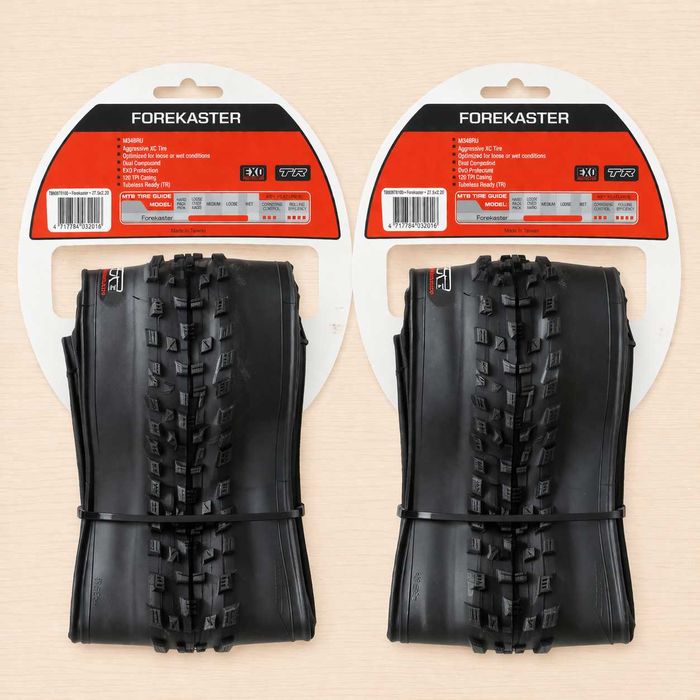 Pack 2 Pneus Maxxis Forekaster 27,5x2,20 EXO Dual 120 TLR Folding