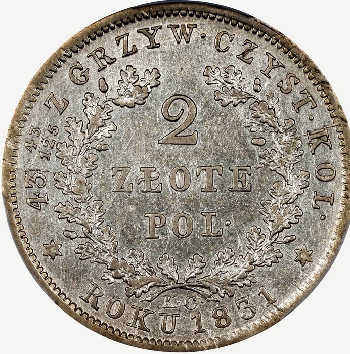 Powstanie listopadowe 2 zł 1831 rok
