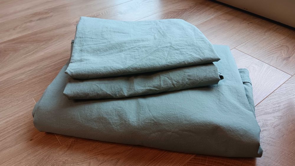 Pościel Livarno szałwiowa zieleń 200x220 bawełna