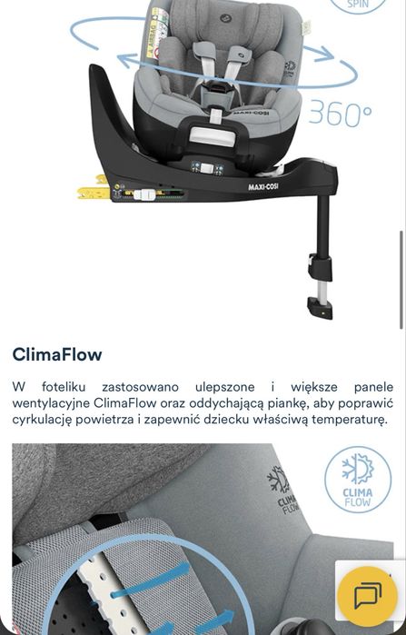 Fotelik samochodowy Maxi Cosi Mica ProECO 0-18 kg