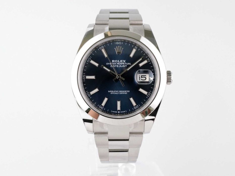 Rolex Datejust 41 Blue Dial Domed Bezel Oyster Bracelet (2023)