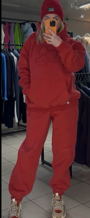 Жіночі костюми на флісі .Червоний та Синій . Розміри M–2XL