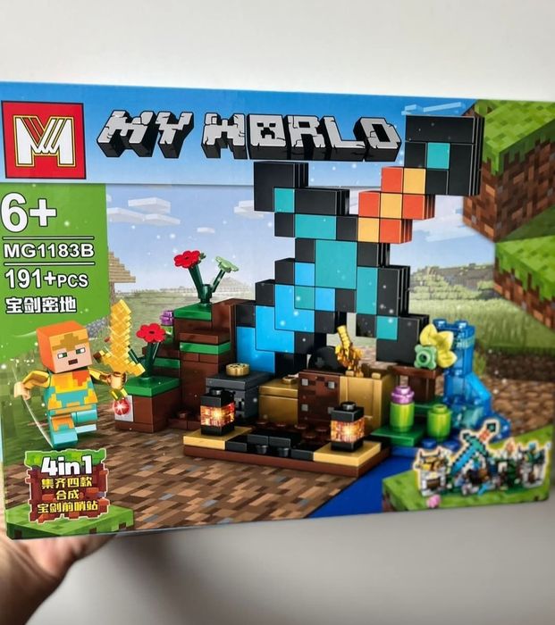 Nowe klocki Minecraft Bastion Miecza Miecz kompatybilne z Lego