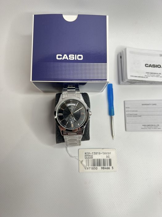 Casio MTP-1381D-1A ОРИГІНАЛ Чоловічий годинник Сталевий