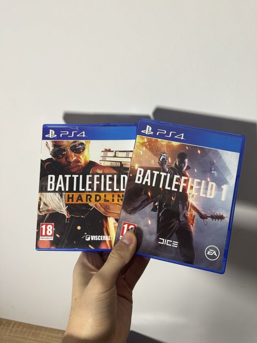Диски Battlefield 1 та Battlefield hardline для Ps4/5