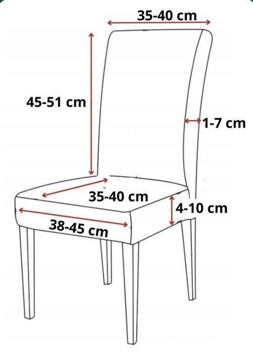 Nowy niebieski pokrowiec na krzesło zestaw 6 sztuk