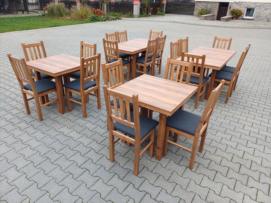 stol 6 krzesel krzesla tanio solidnie do baru restauracji nowe