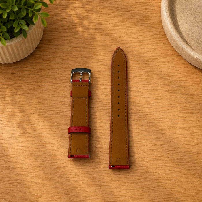 Czerwony pasek do zegarka – elegancki, nowy