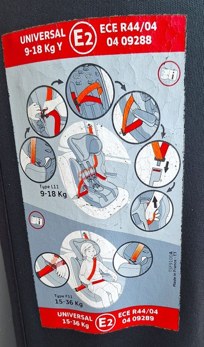 Cadeira bebe (auto) marca ZY