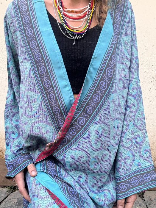 Kimono narzutka plaszcz Indie boho