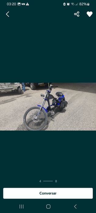Bicicleta chopper  eléctrica  que da 50km por hora
