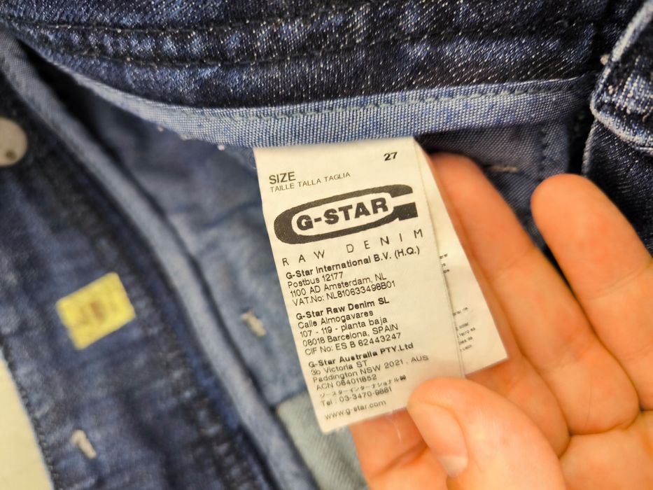 G-star jeansowe spodenki szorty niebieskie colt mini 27