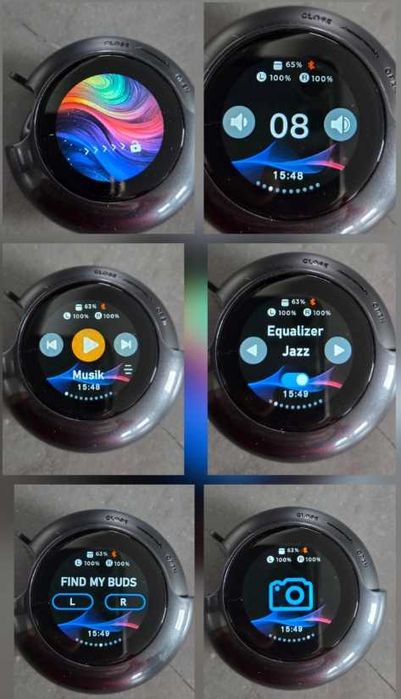 *NOWE* SŁUCHAWKI BEZPRZEWODOWE dokanałowe słuchawki bluetooth z ekranem LED
