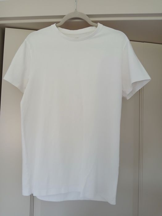 Biały T-shirt męski Dunnes M 38