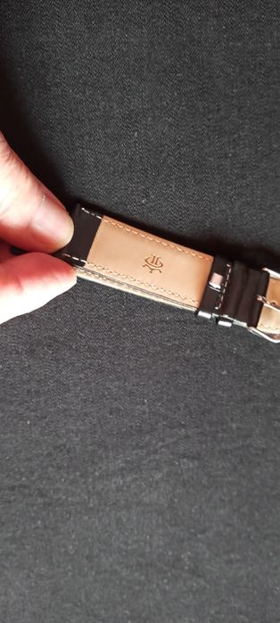 czarny męski pasek do zegarka 24 cm