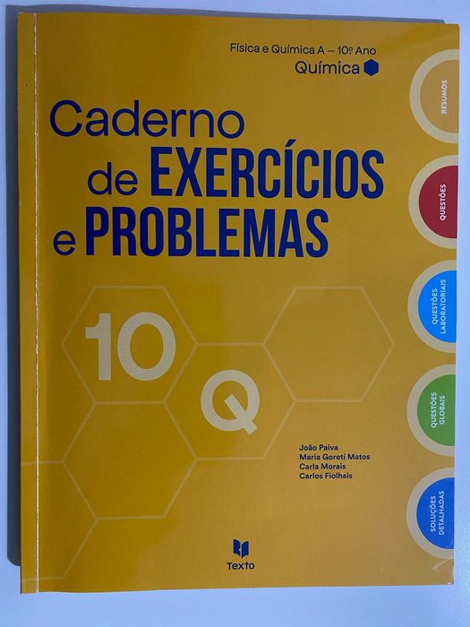Caderno de Exercícios e Problemas Química 10.º Ano | Texto Editores