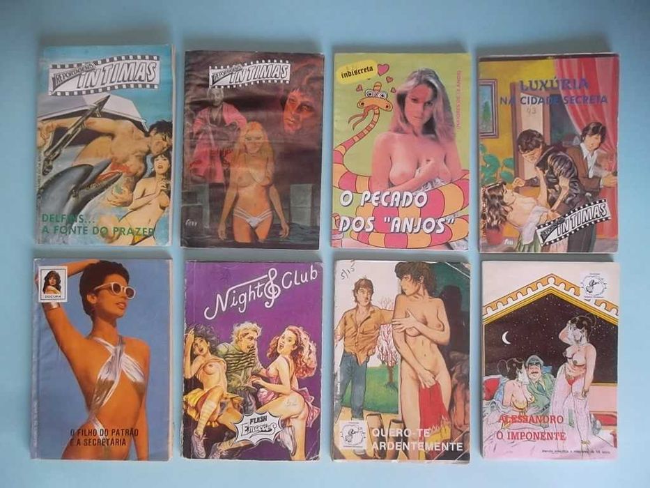 Banda desenhada erótica de várias coleções, formato bolso (anos 80)