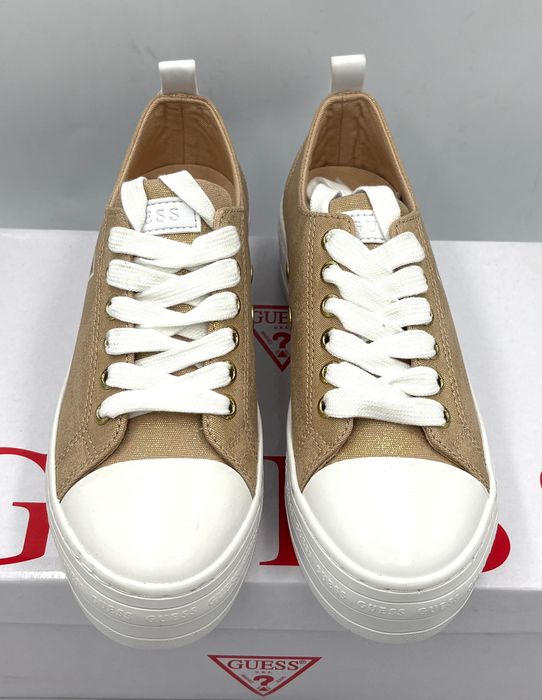 ‼️Nowe oryginalne trampki GUESS Brigs złote 35 AZ 135 buty damskie