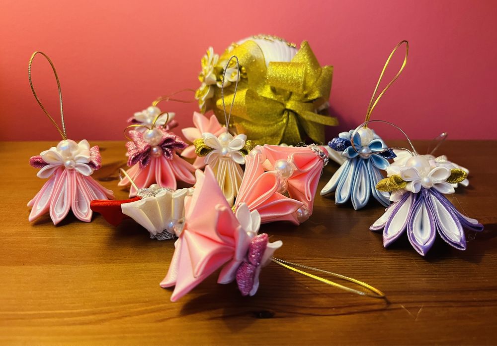 Ozdoby choinkowe ręcznie robione zestaw 14 sztuk