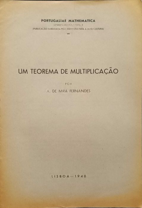 Um teorema de Multiplicação - A. de Mira Fernandes