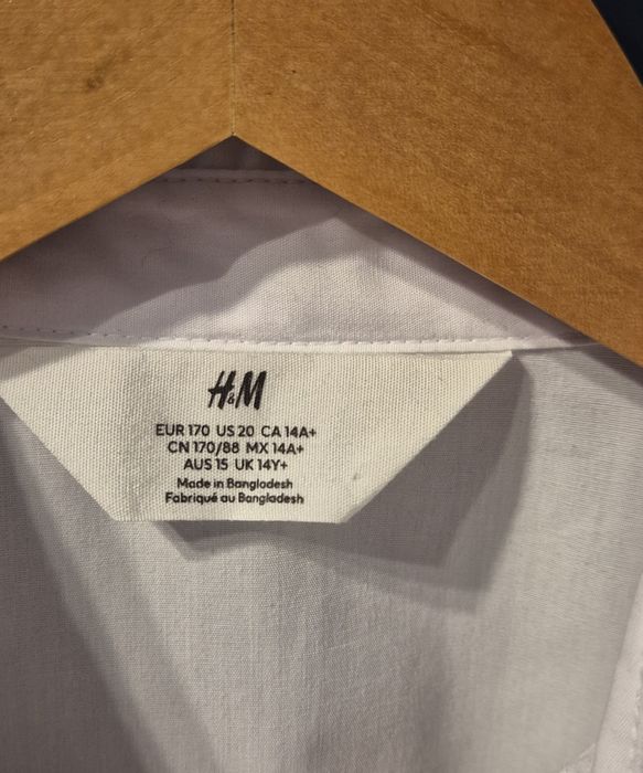 Koszula chłopięca H&M biała rozmiar 170