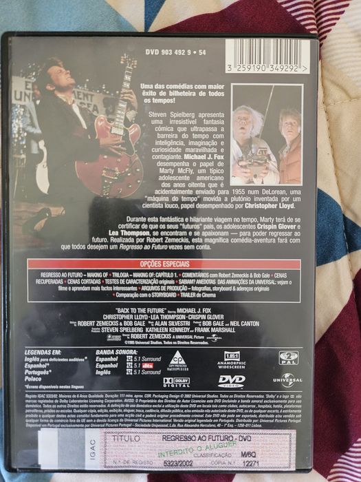 Dvd Back to the future - Regresso ao futuro.