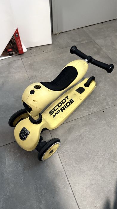 Hulajnoga SCOOTANDRIDE Highwaykick 1 2w1 Jeździk i 1-5 lat yellow