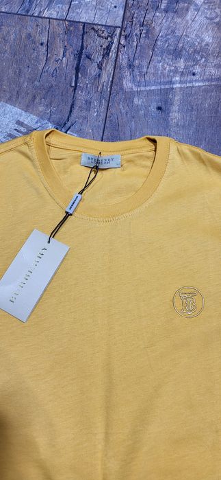 Koszulka męska t-shirt bawełna premium musztarda L