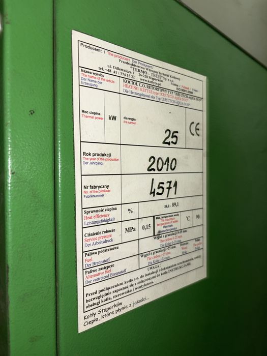 Piec stąporków 25kW czesci podajnik