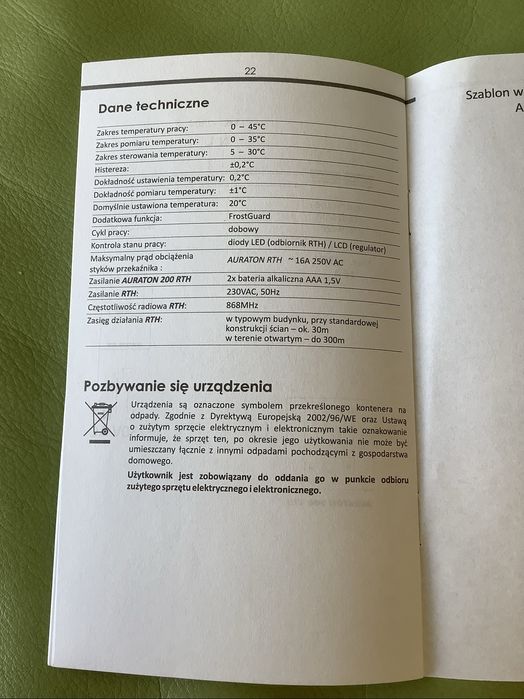 Auraton 200 RTH bezprzewodowy regulator temperatury