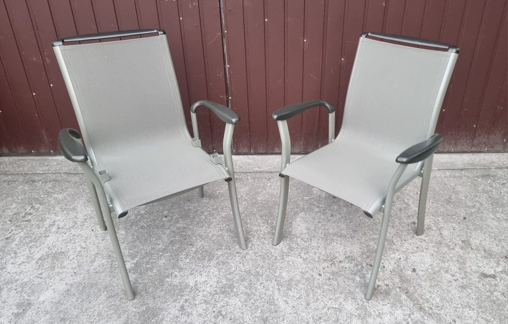 KETTLER AVANGARD Krzesła aluminiowe Fotele ogrodowe 2 szt