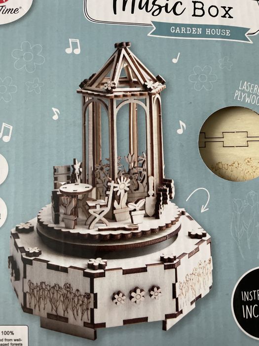 Puzzle caixa de musica madeira