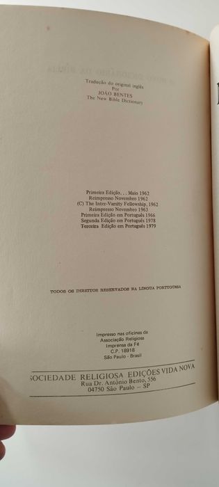 Novo Dicionário da Bíblia de J. D. Douglas	2 volumes