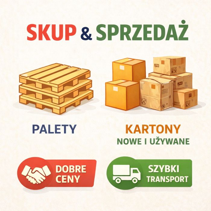 Skup/sprzedaż kartonów,pudełek,makulatury,palety. Cały kraj.