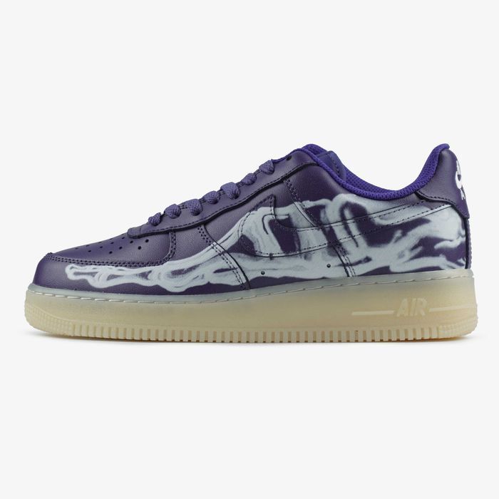 Мужские кроссовки Nike Air Force 1 Low Skeleton Purple. Размеры 40-45