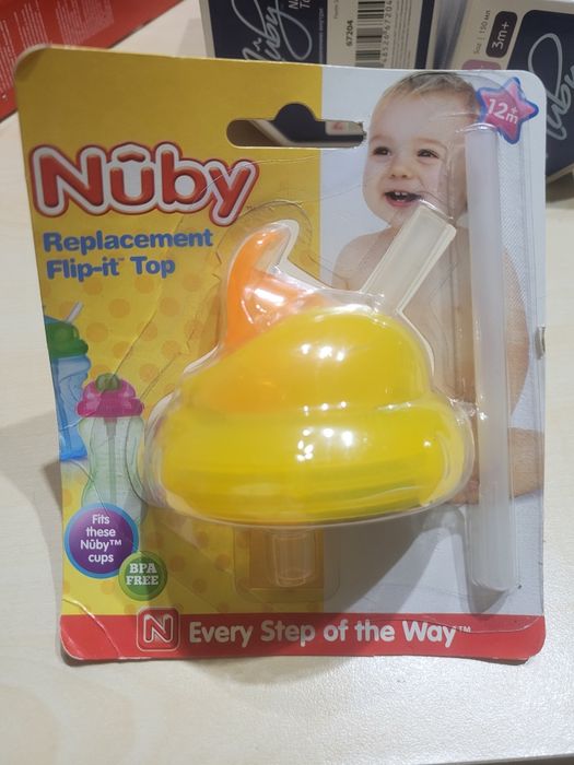 Ustnik ze słomką Nuby 12m+ żółty