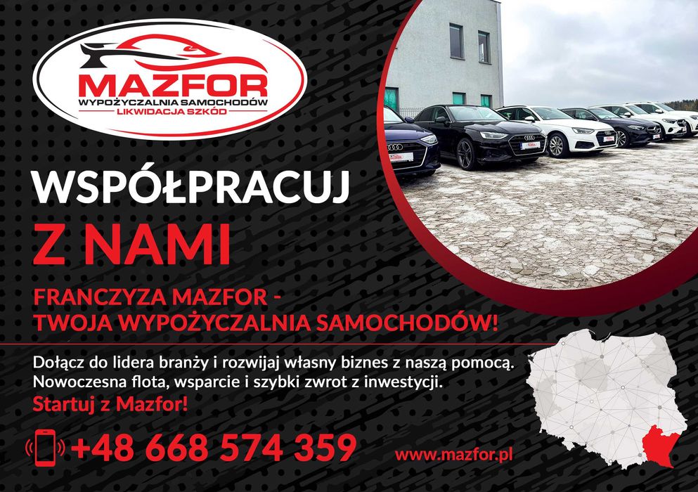 Własna wypożyczalnia aut w Stalowej Woli - Franczyza MAZFOR