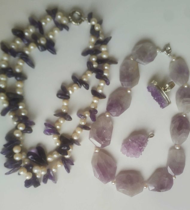 Колье, бусы, изделия из аметиста