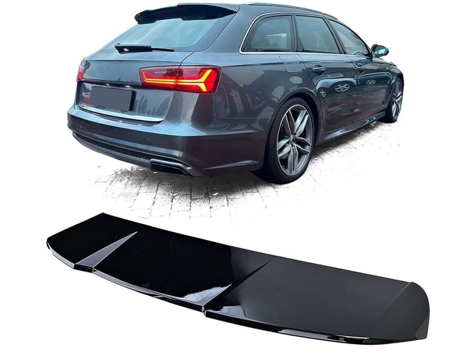 Audi A6 C7 2011-2017 рр. Спойлер DPT V2 (SW, чорний глянець)