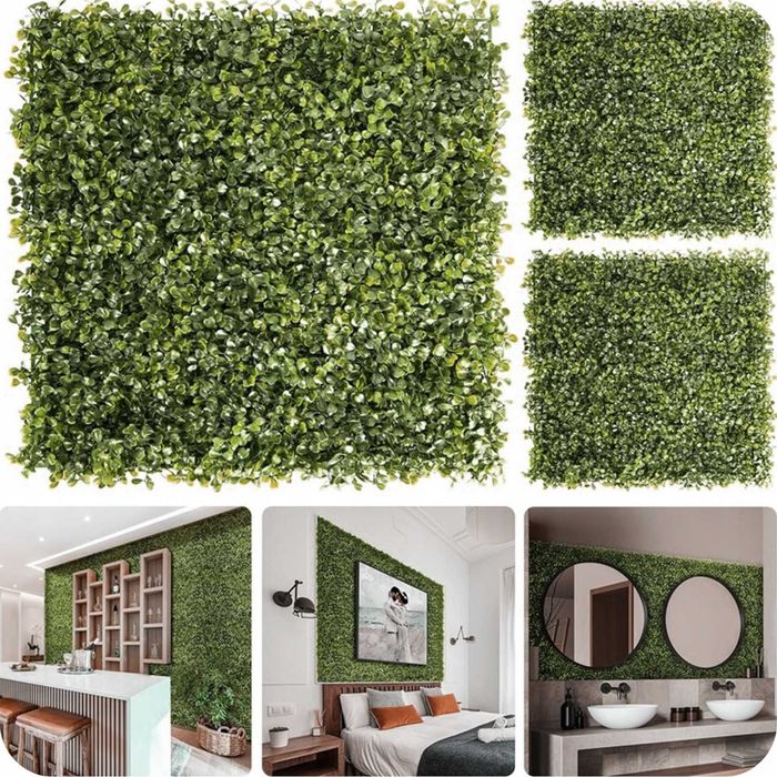 sztuczna zielona ściana sztuczny bluszcz bukszpan panel balkon 60x40cm