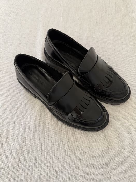 Damskie skórzane mokasyny Massimo Dutti