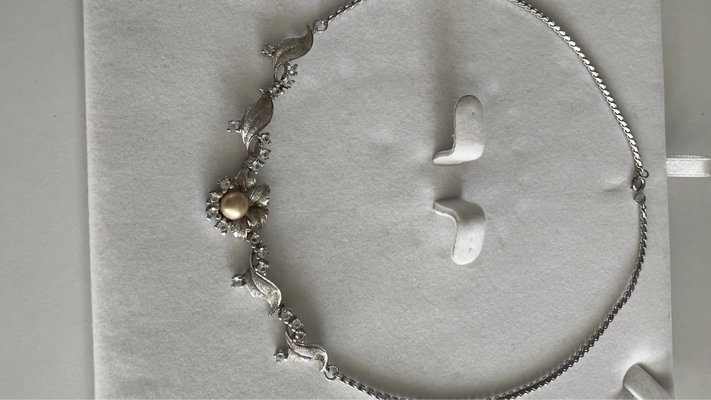 Винтажное колье,серебро,покрытие золото 22к