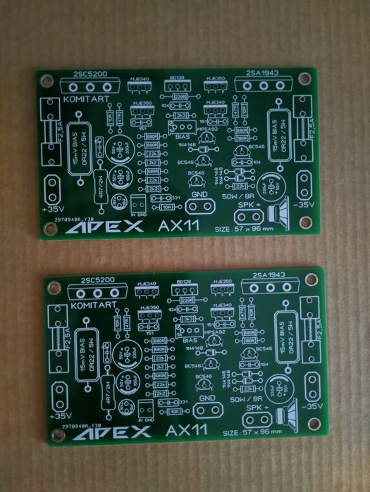 Друкована плата підсилювача звуку Power Amplifire APEX AX11