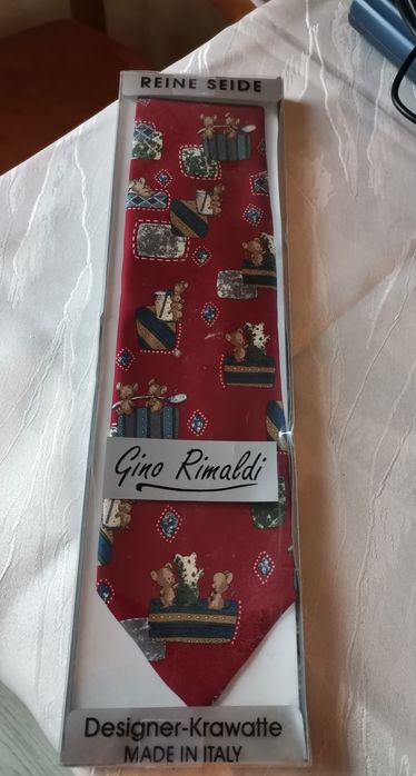 Kolorowy krawat jedwabny