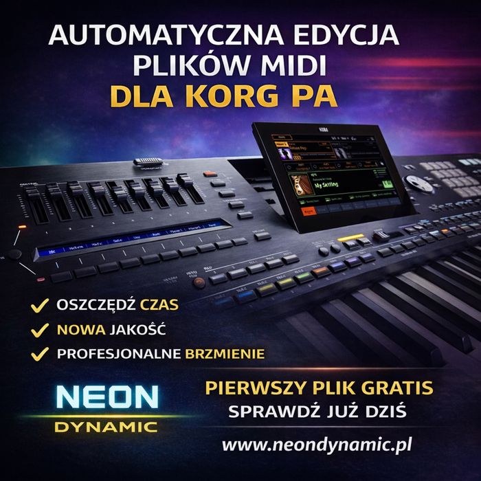 Edycja plików MIDI – KORG PA ,poprawa jakości