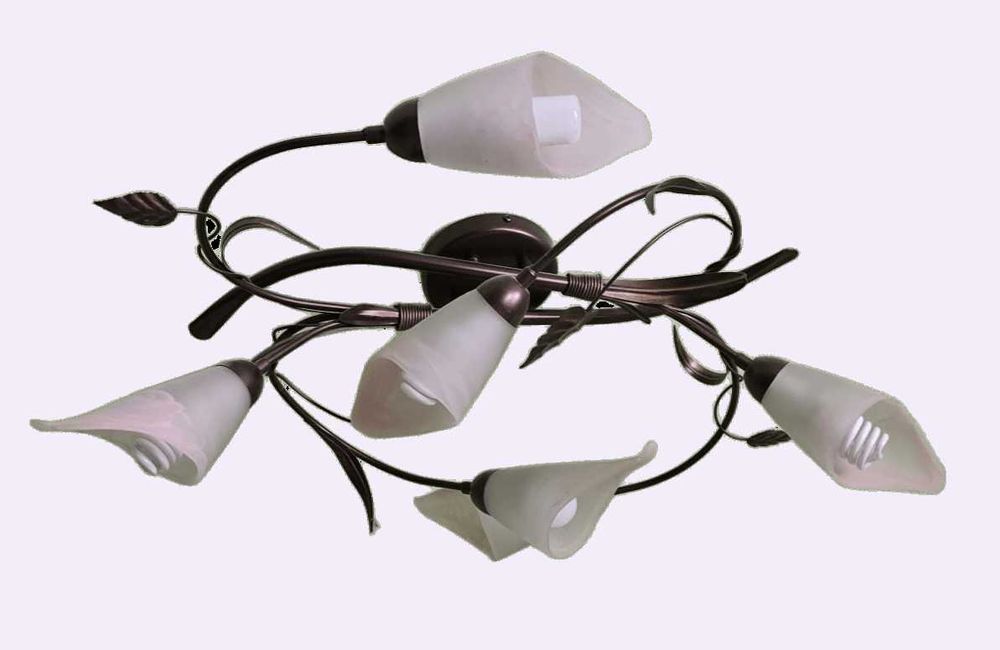 Lampa sufitowa 6x E14 miedź antyczna